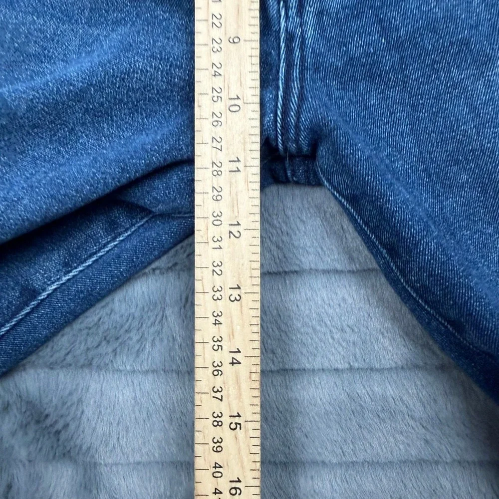 True Religion Ricky Relaxed Straight Denim Shorts Mens 38 Blue Flap Pocket